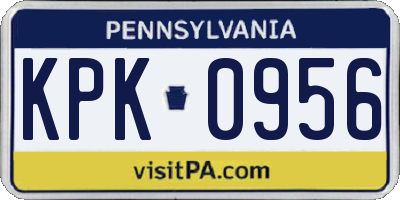 PA license plate KPK0956