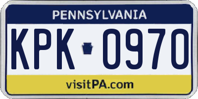 PA license plate KPK0970