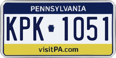 PA license plate KPK1051