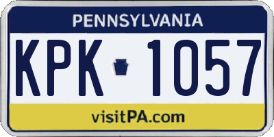 PA license plate KPK1057