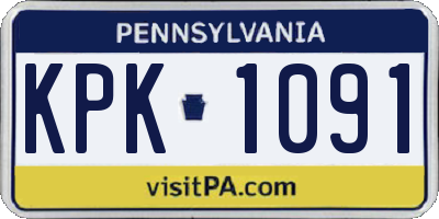 PA license plate KPK1091