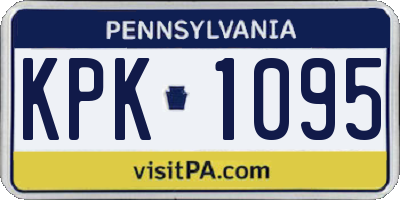 PA license plate KPK1095