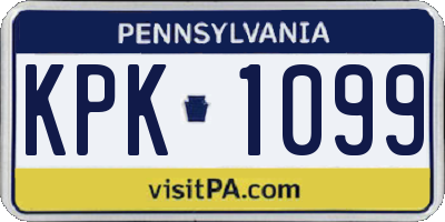PA license plate KPK1099