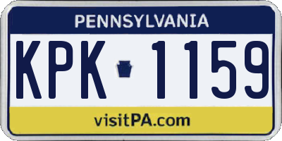 PA license plate KPK1159