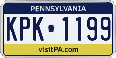 PA license plate KPK1199