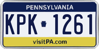 PA license plate KPK1261