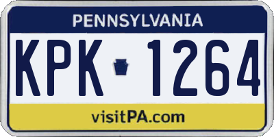 PA license plate KPK1264
