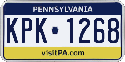 PA license plate KPK1268