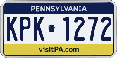 PA license plate KPK1272