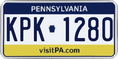 PA license plate KPK1280