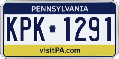 PA license plate KPK1291