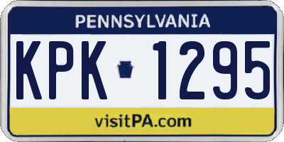 PA license plate KPK1295