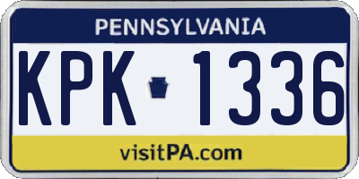 PA license plate KPK1336
