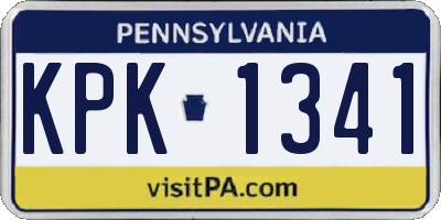 PA license plate KPK1341