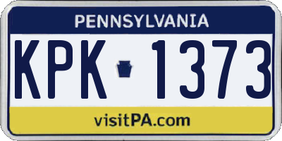PA license plate KPK1373
