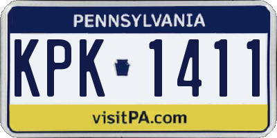 PA license plate KPK1411
