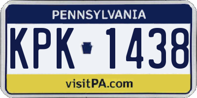 PA license plate KPK1438