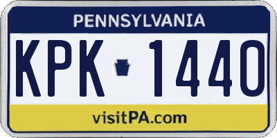PA license plate KPK1440