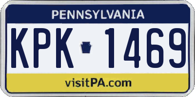 PA license plate KPK1469