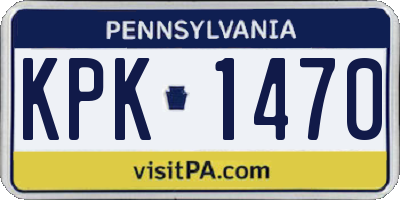 PA license plate KPK1470