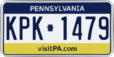 PA license plate KPK1479