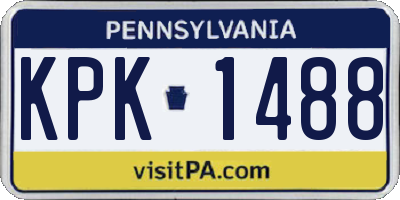 PA license plate KPK1488