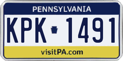 PA license plate KPK1491