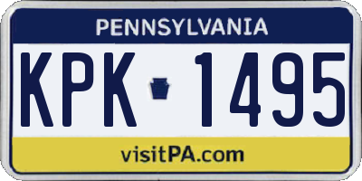PA license plate KPK1495