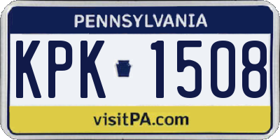 PA license plate KPK1508