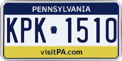 PA license plate KPK1510