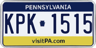 PA license plate KPK1515