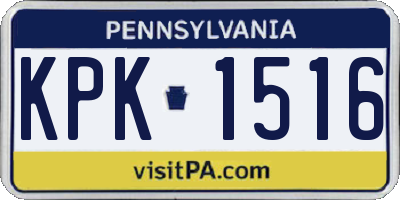 PA license plate KPK1516