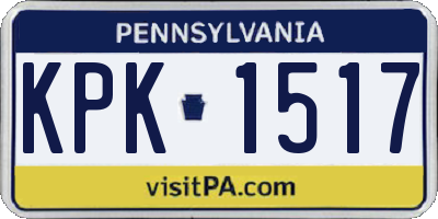 PA license plate KPK1517