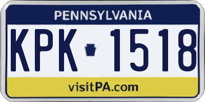 PA license plate KPK1518