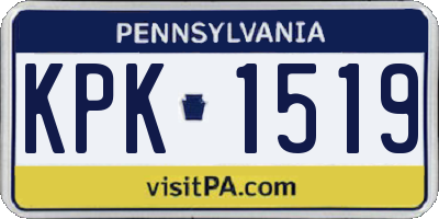 PA license plate KPK1519