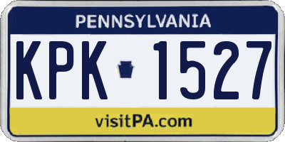 PA license plate KPK1527