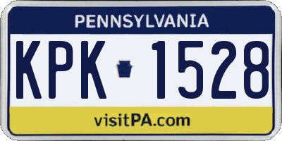 PA license plate KPK1528