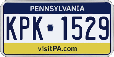 PA license plate KPK1529
