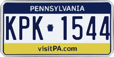 PA license plate KPK1544