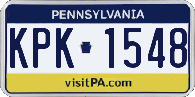 PA license plate KPK1548