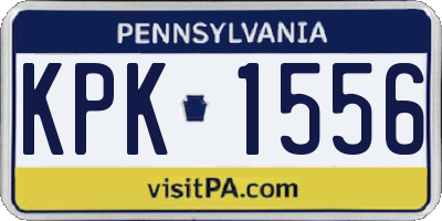 PA license plate KPK1556
