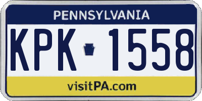 PA license plate KPK1558
