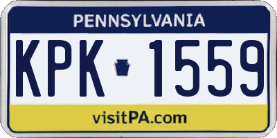 PA license plate KPK1559