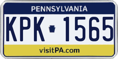 PA license plate KPK1565