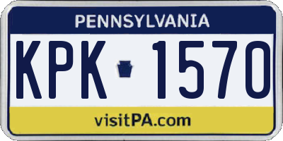 PA license plate KPK1570