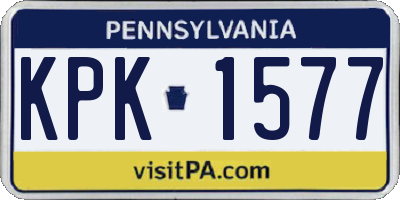 PA license plate KPK1577