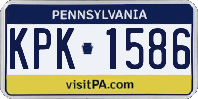 PA license plate KPK1586