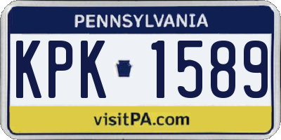 PA license plate KPK1589