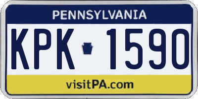 PA license plate KPK1590