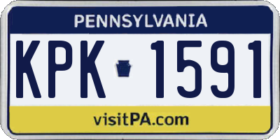 PA license plate KPK1591